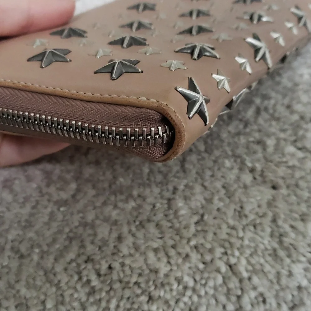 Jimmy Choo ballet pink and silver gunmetal zip wallet Authentic - Picture 4 of 10